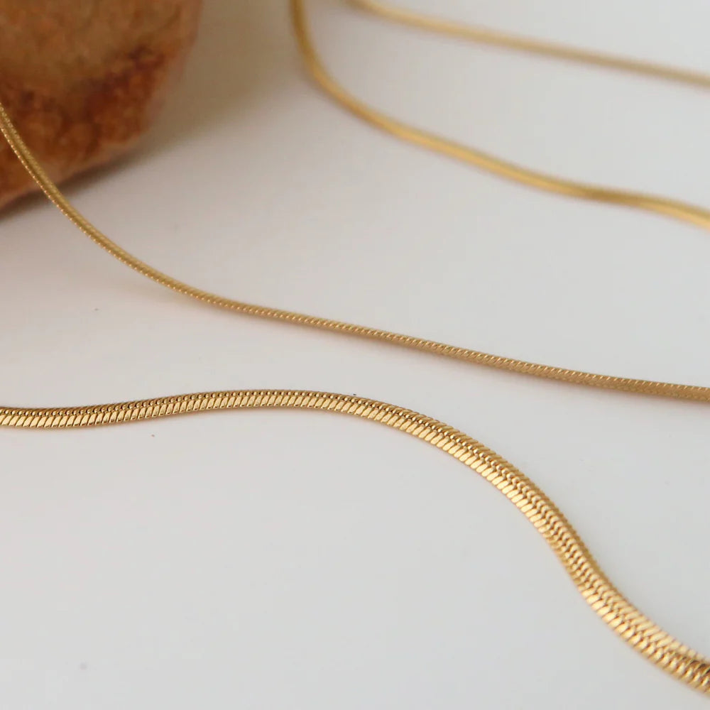 Layered Choker Necklace for Women — 18K Gold Plated, Multi-Strand, Adjustable