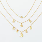 Starred up Chain Anklet, Set of 3
