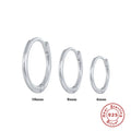 Thin Silver Huggie Earrings for Women — 925 Sterling Silver, Minimalist, Hypoallergenic