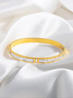 Elegant Stainless Steel Bangle Set, Trendy Stack Bangle, 5-Piece Fashionable Bracelet Classic Design, Stacked Design Bracelets, Perfect for Daily Wear & Special Occasions