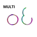 1PC Stainless Steel Nose Hoop Septum Piercing Clicker Hinged Segment Rings Lip Helix Daith Conch Cartilage Earrings Sexy Jewelry