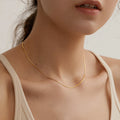 Layered Choker Necklace for Women — 18K Gold Plated, Multi-Strand, Adjustable