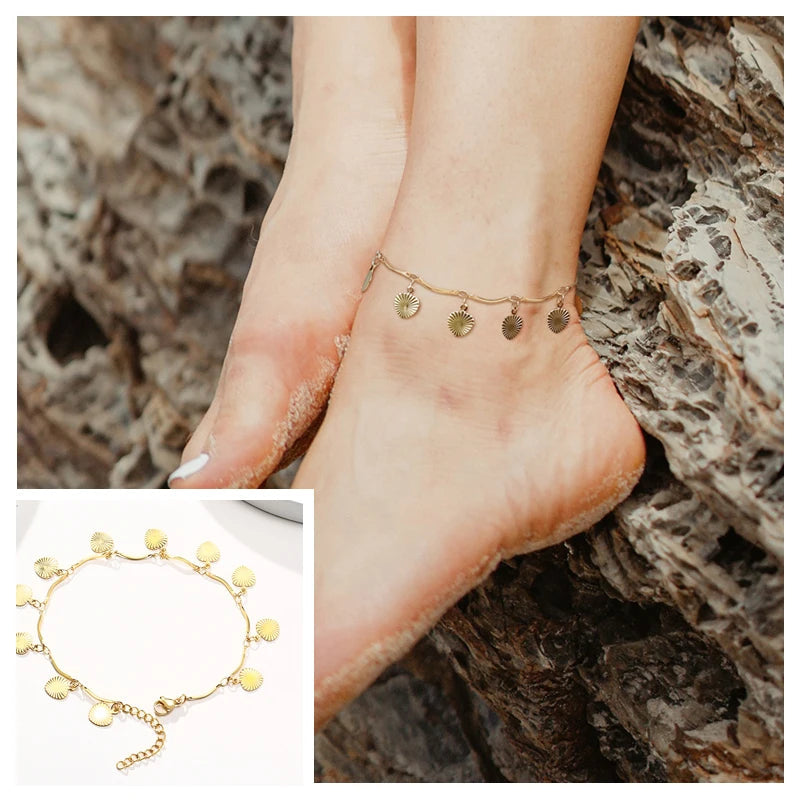 Snake Chain Anklet for Women Girls Adjustable Summer Beach Chain Anklet Bracelet Mother'S Day Gifts Stainless Steel Not Allergic