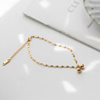 Ball Pendant Anklet for Women — 18K Gold Plated, Waterproof Beach Anklet