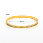 CZ Bangle Bracelet for Women — 925 Sterling Silver, Gold or Silver Plated, CZ Stones