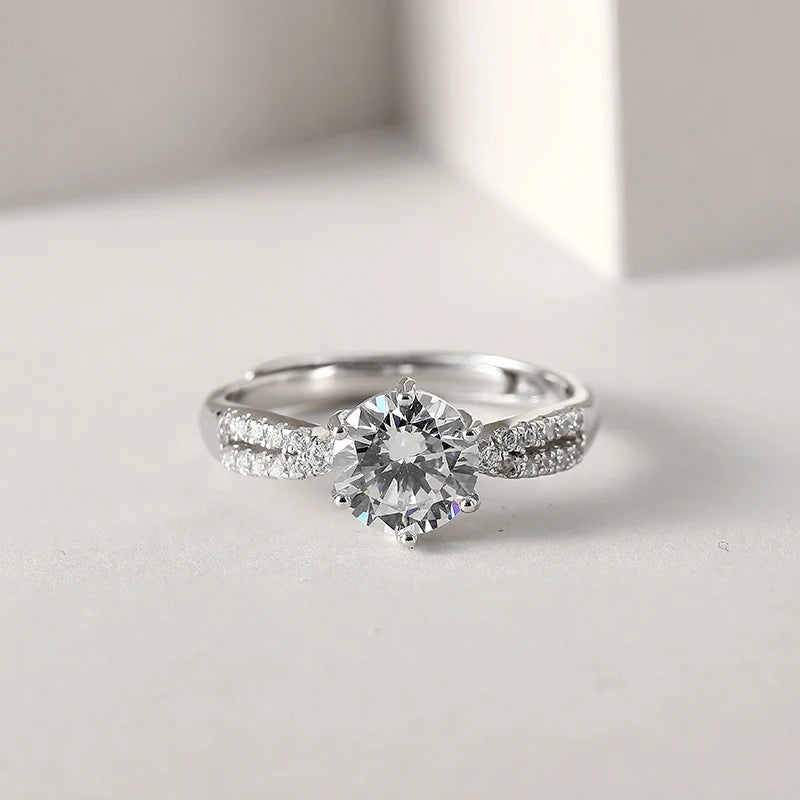 Sterling Silver Engagement Ring for Women — 925 Sterling Silver, CZ Solitaire, Hypoallergenic
