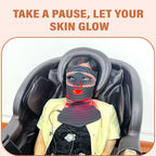 LED Face Mask Light Therapy, Red Light Therapy for Face, 7-1 Colors LED Facial Skin Care Mask, 175 High-Density Light Beads, Black