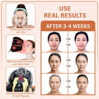 LED Face Mask Light Therapy, Red Light Therapy for Face, 7-1 Colors LED Facial Skin Care Mask, 175 High-Density Light Beads, Black