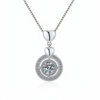Moissanite Diamond Pendant Necklace 1CT S925 Fine Jewelry