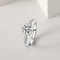 Sterling Silver Engagement Ring for Women — 925 Sterling Silver, CZ Solitaire, Hypoallergenic
