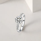 Sterling Silver Engagement Ring for Women — 925 Sterling Silver, CZ Solitaire, Hypoallergenic
