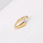 18K Gold Plated Ring for Women — Tarnish-Resistant CZ Statement Ring