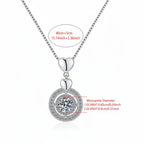 Moissanite Diamond Pendant Necklace 1CT S925 Fine Jewelry
