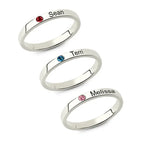 S925 Ring Lettering Couple Personalized Name Customization