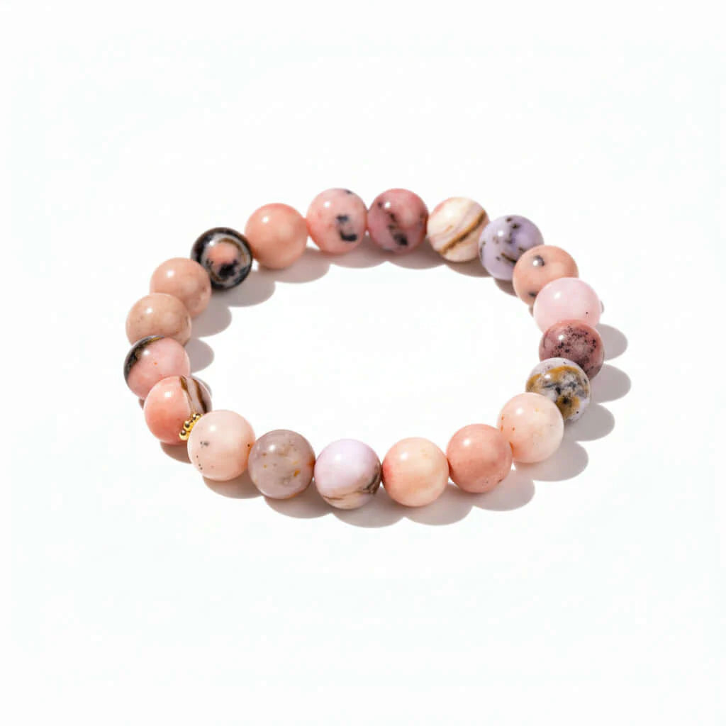 Peruvian Pink Opal Healing Bracelet the Peruvian Pink Opal Bracelet