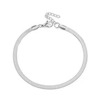 Silver Serpentine Anklet for Women — 925 Sterling Silver, Snake Chain, Adjustable