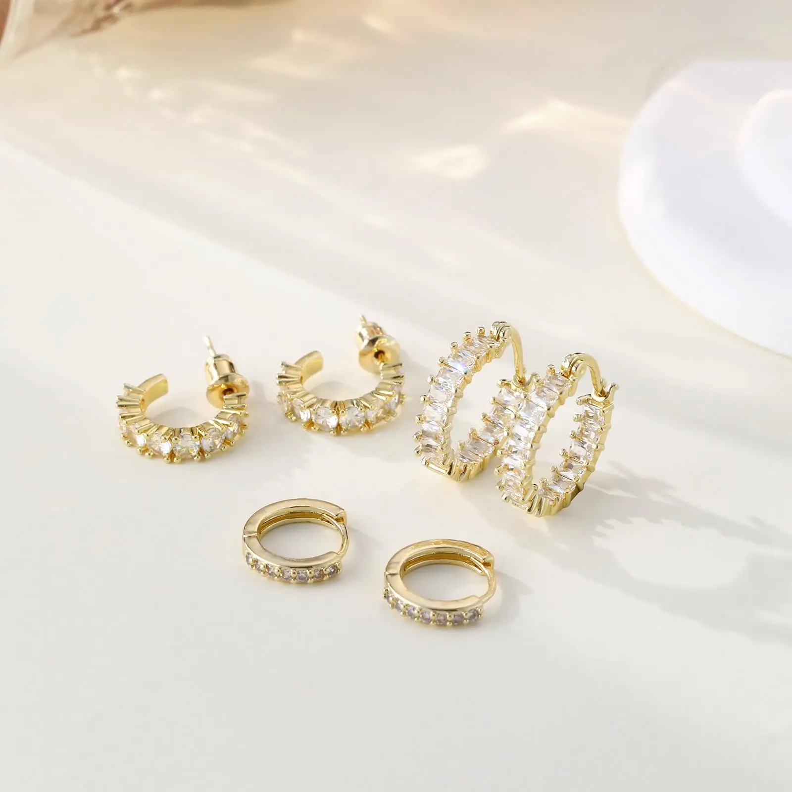 14K Gold-Plated Hoop Earrings