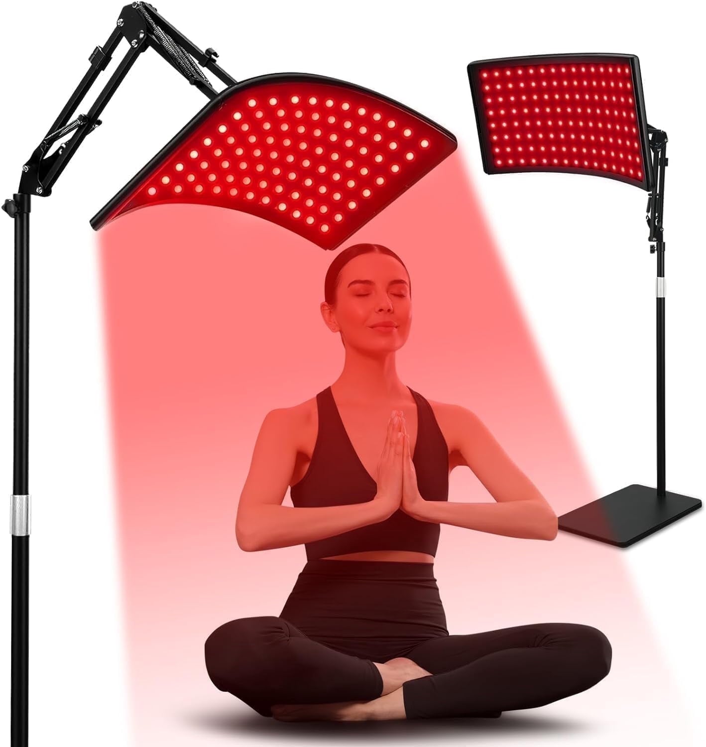 Red Light Therapy for Face and Body, Red Infrared Light Therapy Lamp with Stand Led 660Nm & 850Nm Infrared Light Device for Body
