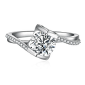 Ring for Women — 925 Sterling Silver, Brilliant Cut Cubic Zirconia