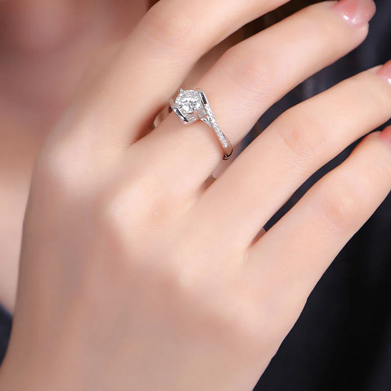 Ring for Women — 925 Sterling Silver, Brilliant Cut Cubic Zirconia