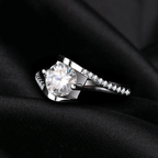 Ring for Women — 925 Sterling Silver, Brilliant Cut Cubic Zirconia