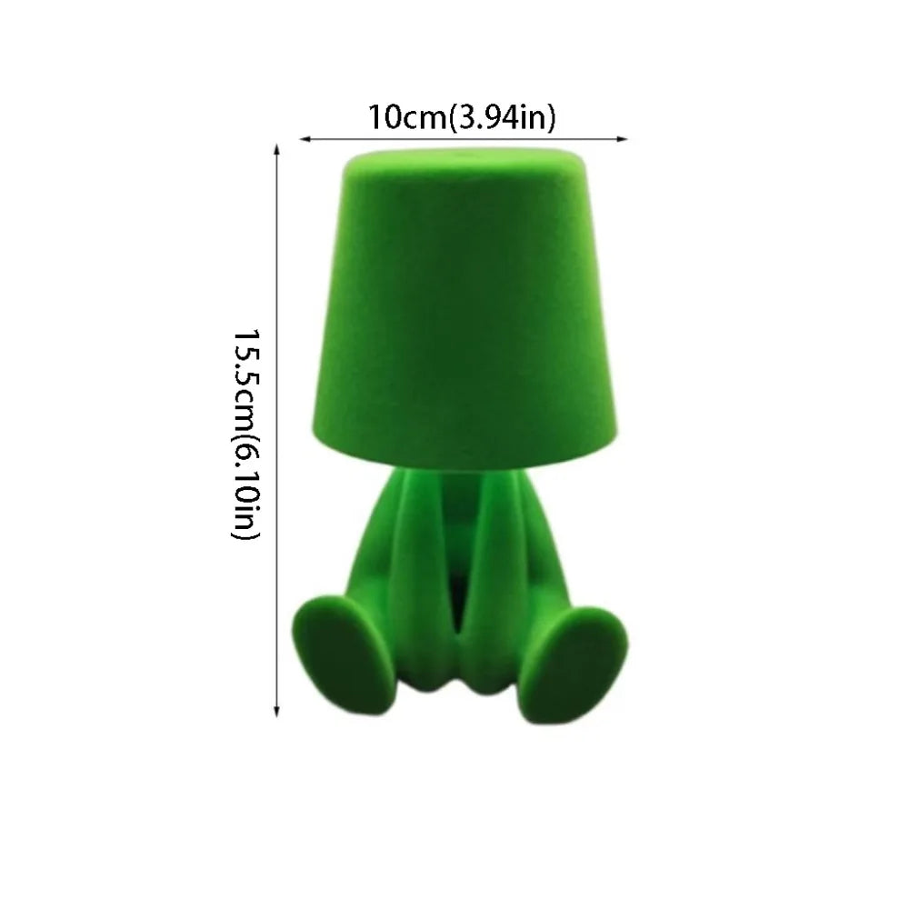 Touch Control Table Lamp Flocking Texture Colorful Design Bedside Lamp Mini Size Creative Shape Night Lamp Gift Giving