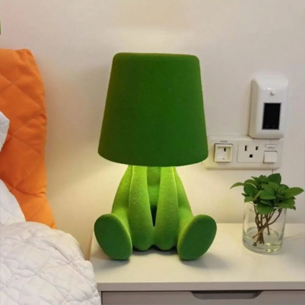 Touch Control Table Lamp Flocking Texture Colorful Design Bedside Lamp Mini Size Creative Shape Night Lamp Gift Giving