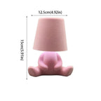 Touch Control Table Lamp Flocking Texture Colorful Design Bedside Lamp Mini Size Creative Shape Night Lamp Gift Giving