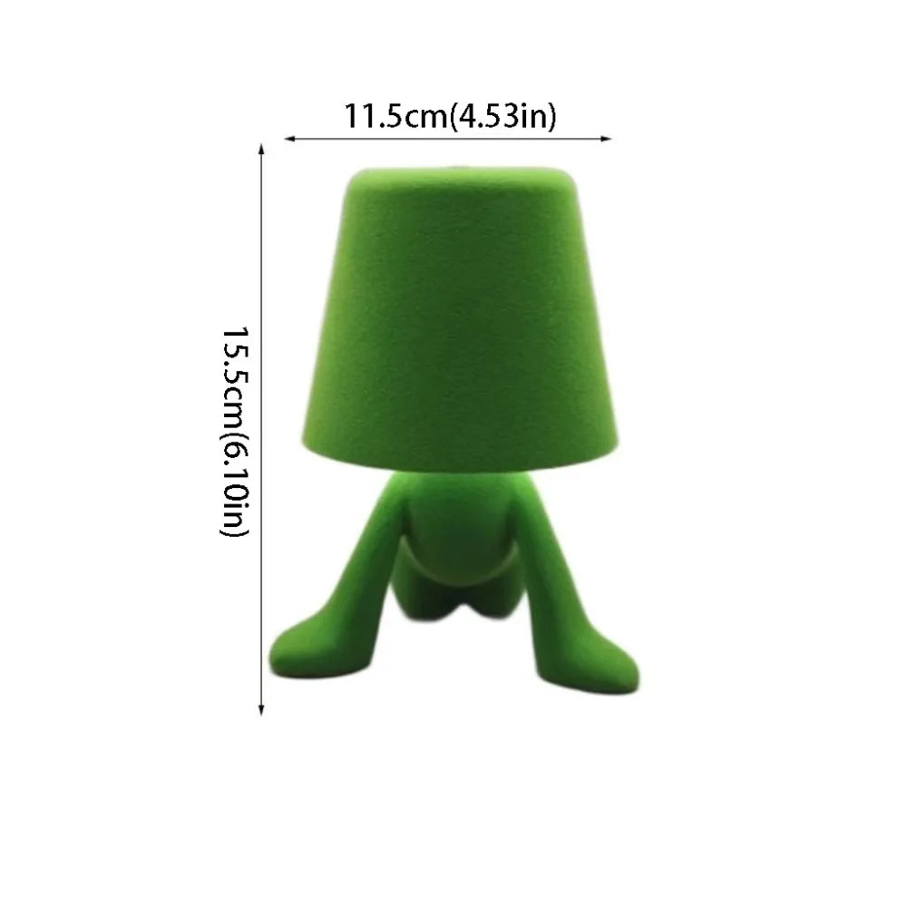 Touch Control Table Lamp Flocking Texture Colorful Design Bedside Lamp Mini Size Creative Shape Night Lamp Gift Giving