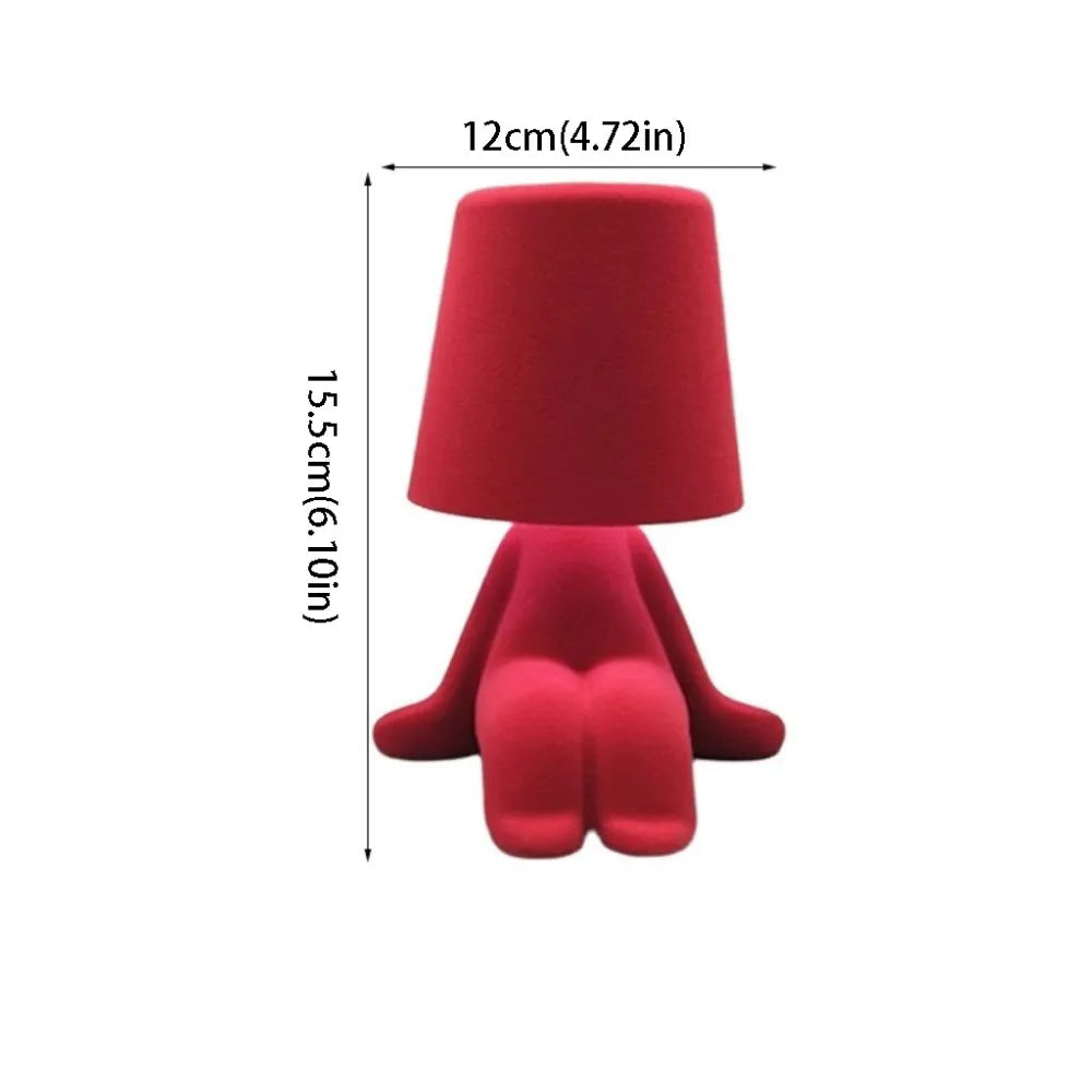 Touch Control Table Lamp Flocking Texture Colorful Design Bedside Lamp Mini Size Creative Shape Night Lamp Gift Giving