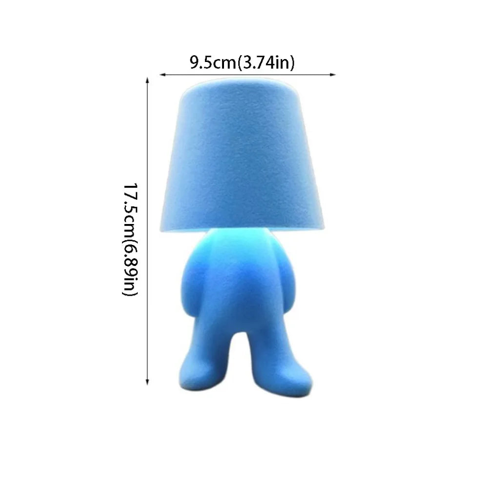 Touch Control Table Lamp Flocking Texture Colorful Design Bedside Lamp Mini Size Creative Shape Night Lamp Gift Giving