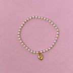 Stone Bead Heart Anklet