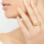 18K Gold Plated Ring for Women — Tarnish-Resistant CZ Statement Ring