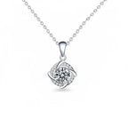 925 Silver Moissanite Necklace Silver Destiny Moissanite Pendant