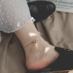 Ball Pendant Anklet for Women — 18K Gold Plated, Waterproof Beach Anklet