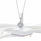 925 Silver Moissanite Necklace Silver Destiny Moissanite Pendant