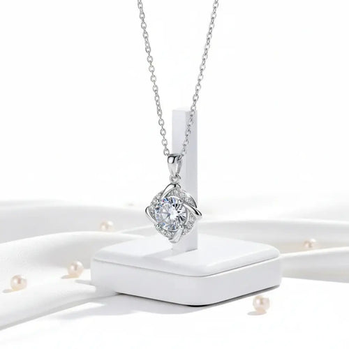 925 Silver Moissanite Necklace Silver Destiny Moissanite Pendant
