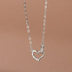 Circle Heart Necklace for Women — 18K Gold Plated, Dainty Layering Necklace
