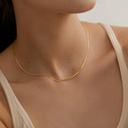 Layered Choker Necklace for Women — 18K Gold Plated, Multi-Strand, Adjustable