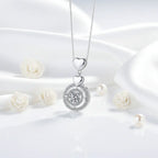 Moissanite Diamond Pendant Necklace 1CT S925 Fine Jewelry