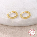 Gold Hoop Earrings for Women — 925 Sterling Silver, 18K Gold Plated, Hypoallergenic
