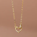 Circle Heart Necklace for Women — 18K Gold Plated, Dainty Layering Necklace