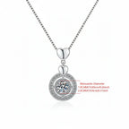 Moissanite Diamond Pendant Necklace 1CT S925 Fine Jewelry