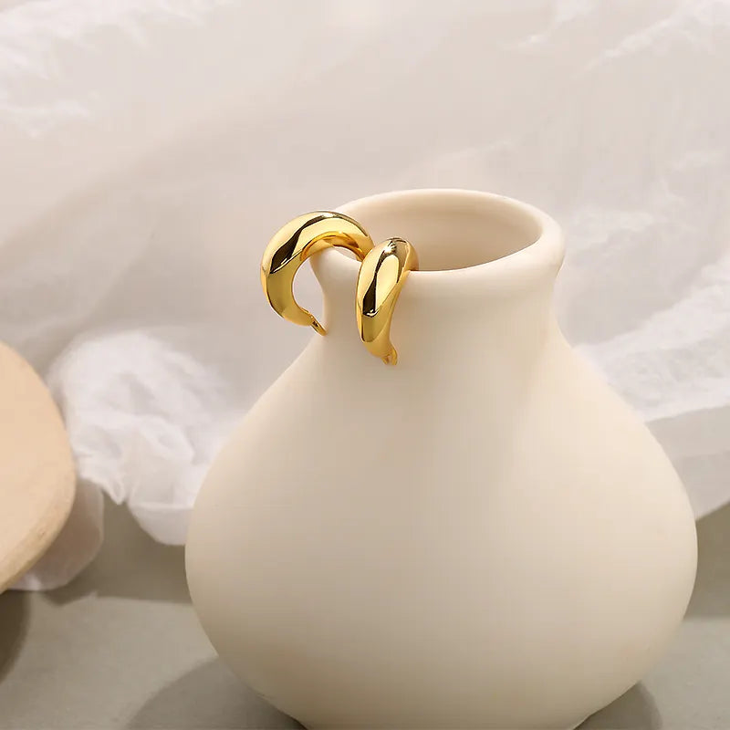 Small Gold Hoop Earrings for Women — 925 Sterling Silver, 18K Gold Plated, 15Mm