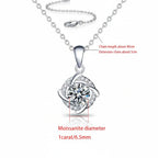 925 Silver Moissanite Necklace Silver Destiny Moissanite Pendant