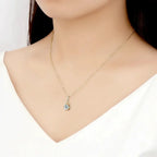18K Gold Plated Moissanite Pendant Necklace Classic Pendant Necklace