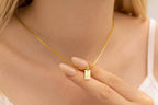 Initial Tag Necklace — 18K Gold Plated, Personalized