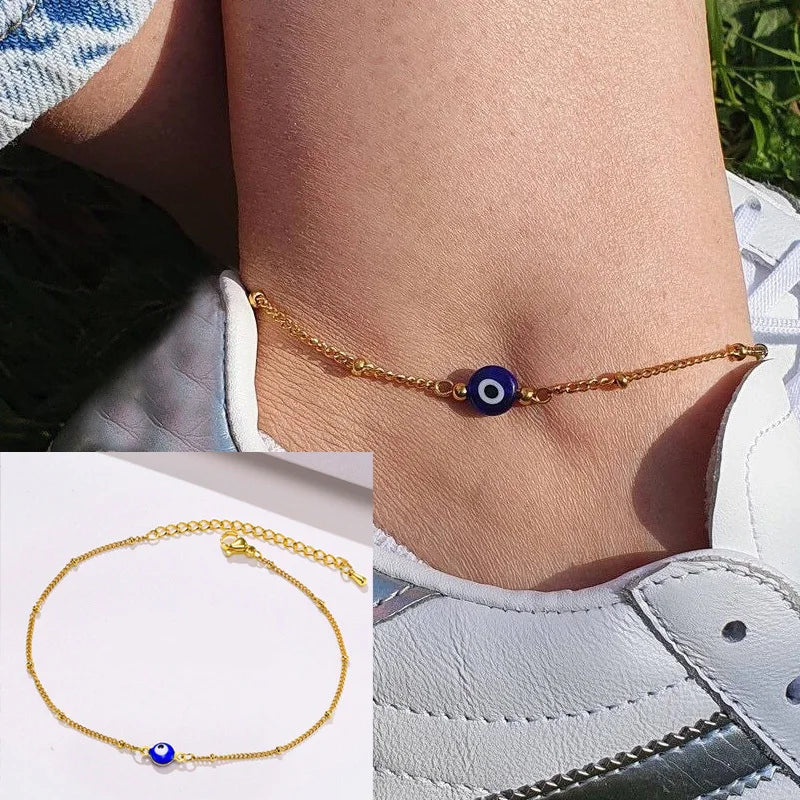 Snake Chain Anklet for Women Girls Adjustable Summer Beach Chain Anklet Bracelet Mother'S Day Gifts Stainless Steel Not Allergic