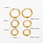 Small Gold Huggie Hoop Earrings for Women — 2.5Mm 18K Gold Plated, 925 Sterling Silver