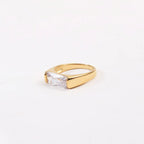 18K Gold Plated Ring for Women — Tarnish-Resistant CZ Statement Ring